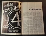 Foreigner Concert Program 1982 Medowlands Nj 4 Double Vision Head Games. Fixed Price $27.96.