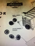 Athearn Ho Freight Car Brake Wheels Part #90600 / ATH90600 Pack New (black). Fixed Price $8.99.