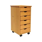 Solid Wood Mobile Storage Drawer Unit Rolling Cart Eco-friendly Organizer New. Fixed Price $93.07.