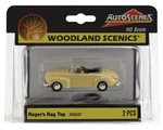 Ho Scale Woodland Scenics Autoscenes AS5527 Roger's Rag Top Convertible. Fixed Price $19.54.