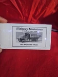Jordan Products Highway Miniatures Ho Scale 1:87 1923 Mack Dump Track #360-210. Fixed Price $20.00.