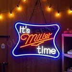 It's Miller Time Beer Bar Led Neon Sign With Dimmer Usb Powered Adjustable Light. Fixed Price $39.98.