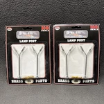 Model Power 496 Lamp Post Brass Lighted Accessories 2 Packs Total Trains Ho. Fixed Price $19.99.