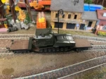 Ahm Ho United States Army Depressed Car #2220 With M55 Tank Load. Fixed Price $39.50.