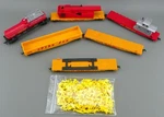 Vintage Ahm Ho Scale Fox Freight Train Cars Set W/ Firefighter Figures Lot. Fixed Price $36.97.