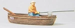 Preiser 28052 Ho Scale Angler In Boat. Fixed Price $14.99.