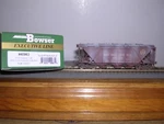Bowser #40963 P.r.r. "tuscan" H-30 3-BAY Cov.hopper Car #254307 Weath.h.o. 1:87. Fixed Price $32.99.