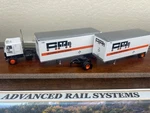 Calif Motor Exp - Freightliner Semi Tractor & 2 Wedge Trailers Ho Scale Rtr New. Fixed Price $87.95.