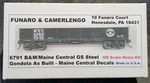 Funaro F&c 6791 Maine Central Gondola Mec Drop Bottom Gs Steel Kit. Fixed Price $44.95.