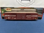 Atlas Ho Western Maryland #495985 Acf 60 Double Door Auto Parts Box Car 1684-2. Fixed Price $29.99.