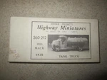Jordan Highway Miniatures 1923 Mack Standard Oil Co Tank Truck Ho 360-212. Fixed Price $18.25.