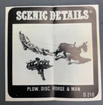 Woodland Scenics Details Plow, Disc, Horse & Man White Metal Kit D-210 HO3097. Fixed Price $11.38.