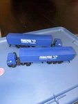 Pair Of Herpa 1/87 Scale Model Panalpina Mercedes Tractor With Trailer. Fixed Price $22.50.