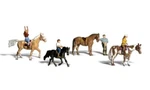 Woodland Scenics Horseback Riders Train Figures A1889. Fixed Price $15.99.