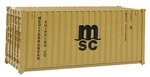 Walthers Scenemaster 949-8057 Ho 20' Container Msc Yellow. Fixed Price $11.99.