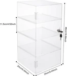 Removable Clear 4-TIER Acrylic Display Case W/ Lock Key Shelves. Fixed Price $69.30.