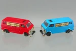 Vintage 1970'S Ho Gauge Bachmann Trackster Blue Red Chevy Inspector Car Vans Lot. Fixed Price $34.97.
