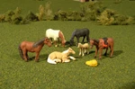 Bachmann Trains Horses Figures - Pack Of 6 33119 Nib New. Fixed Price $11.20.