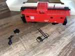 Ahm - Ho Scale 5485E Santa Fe Caboose. Fixed Price $6.70.