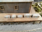 Ho Roco Railroad Part Weathered Large Freight Box (5) #DP273 To Be Discontinued. Fixed Price $5.42.