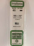 Evergreen Scale Models Opaque White Styrene Strips .188IN Thick, 24IN Long 400. Fixed Price $10.98.