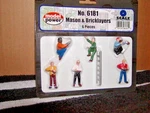 Model Power No. 6181 Mason & Bricklayers Pieces Figure Pack 027 Mib New Seal. Fixed Price $18.00.