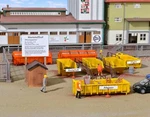 Recycling Center Kit With Various Containers And Barrels Ho Kibri 38155. Fixed Price $64.86.
