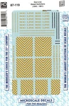 Ho Microscale 87-119 Soo Line Dulux Gold Diesel Switchers Decal Set. Fixed Price $8.25.