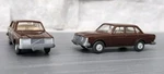Vtg. Ho Scale Pair Of Wiking Volvo 245 Sedans (brown) Mint. Fixed Price $19.95.