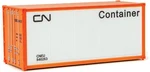 Walthers 20' Smooth-side Container Rtr Canadian National White / Black Ho Scale. Fixed Price $11.99.