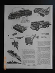 1960 Buddy Steam Shovel Play Toy Tow Truck Tank Fire Engine Train Set Ad. Fixed Price $6.99.