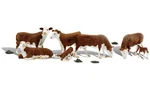 Woodland Scenics A1843 Ho Scale Figures - Herford Cows. Fixed Price $16.99.