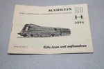 Rklin Operating Manual 3094 Steam Locomotive Series 03 0270 For H0 Track. Fixed Price $13.15.