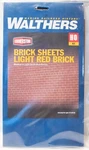Walthers Ho #933-3522 Brick Sheet X 9-3/4" 10.1 24.7CM PKG(4) -- Light Red. Fixed Price $13.48.