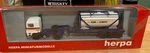 Rare Herpa Ho 1/87 & Kubenz Volvo F12 Tractor Flatbed W/tank Trailer Nib. Fixed Price $19.99.