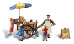 Woodland Scenics Ho Scale People Wally's Wiener Wagon A1945. Fixed Price $21.16.