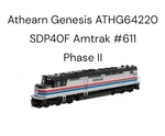 Athearn Genesis ATHG64220 Ho SDP40F TSUNAMI2 Sound/dcc/led Amtrak Phase Ii #611. Fixed Price $295.99.