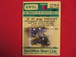 Nwsl 7115-4 053-71154 28 Inch Ho Gauge Wheelset 110 Tread Axles Package. Fixed Price $9.50.