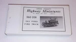 Nos Highway Miniatures Ho Scale 1913 Ford Fire Truck 360-208. Fixed Price $23.99.