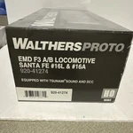 Walthers 920-41274 Emd F3 A/b Locomotive Santa Fe #16L & Nib, Dcc/sound. Fixed Price $379.99.
