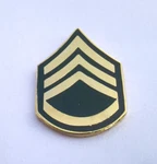 Us Army Rank E6 Staff Sergeant (green) (1") Military Hat Pin 14427 Ho. Fixed Price $6.48.