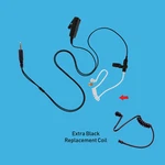 Fire Frigher Construction Headphone With Blk Clear Coil Tube For Kenwood PKT-23. Fixed Price $16.00.