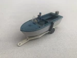 Wiking 1:87 Scale Ho Gauge Blue Motorboat With Trailer & Uniformed Figure Vgc. Fixed Price $14.76.