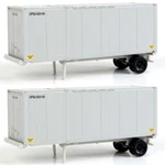 New Walthers 28 Container W/chassis 2-PACK Ups Gray Ho Scale Free Us Ship. Fixed Price $29.99.