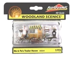 Ho Scale Woodland Scenics Autoscenes AS5542 Ma & Pa's Trailer Haven Camp Site. Fixed Price $33.14.