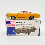 Tomica F4 Ford Continental Mark Iv Yellow 1/77 Scale Original Box Japan. Fixed Price $47.99.