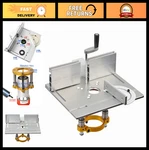 Aluminum Router Table Insert Plate & Lift For 65MM Trimming Machine, Miter Gauge. Fixed Price $89.99.