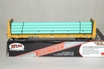 Ho Scale Atlas Ttx Ttpx Trailer Train 68' Bulkhead Flat Car W/ Gas Pipes Load. Fixed Price $60.00.