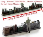 Ho Railroad Clutter Linear Piles Over 6 Inches Of Loaded Detailing Painted. Fixed Price $11.99.