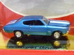 Ho Cmw 1970 Chevrolet Chevelle Metallic Blue W/ White Stripes-nip- Mini Metals. Fixed Price $17.99.